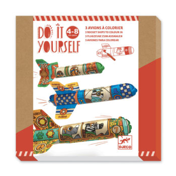 Djeco DIY Make & Color Rockets – 3 pcs
