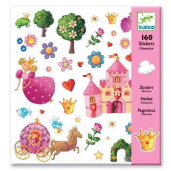Djeco 160 Stickers on 4 Sheets - Princess