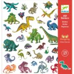 Djeco 160 Stickers on 4 Sheets - Dinosaurs