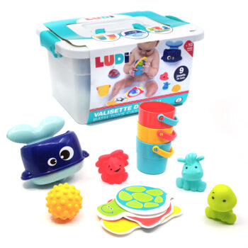 Ludi Bath Toys Set in Storage Suitcase