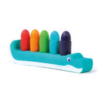 Ludi Bath Paints Set with Crocodile-Shaped Holder