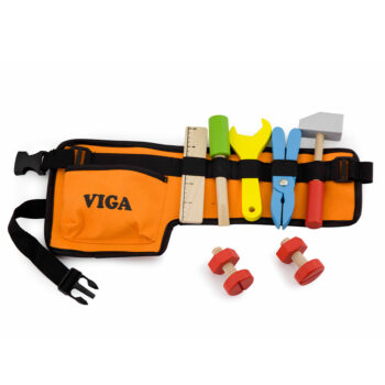 Viga Little Builder's Belt with Wooden Tools