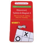 The Purple Cow Magnetic Game “Tic-Tac-Toe & 4 in a Row” (Greek Edition)