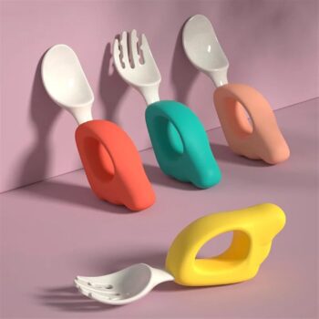 Baby Spoon and Fork Learn to Eat