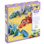 Djeco fine motor skills craft set with thread and beads “Dinosaurs”