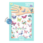 Djeco butterfly tattoos with glitter.
