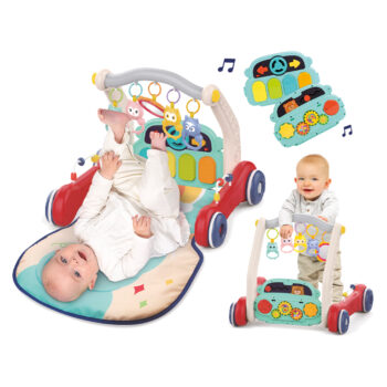 Ludi 3-in-1 Baby Activity Gym, Walker & Piano