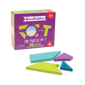 Svoora SvooRiddles puzzle “The T Puzzle and 100 Tangram designs”