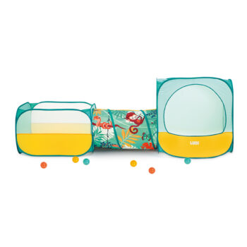 Ludi pop-up play tent cube with tunnel and 30 balls “Jungle”